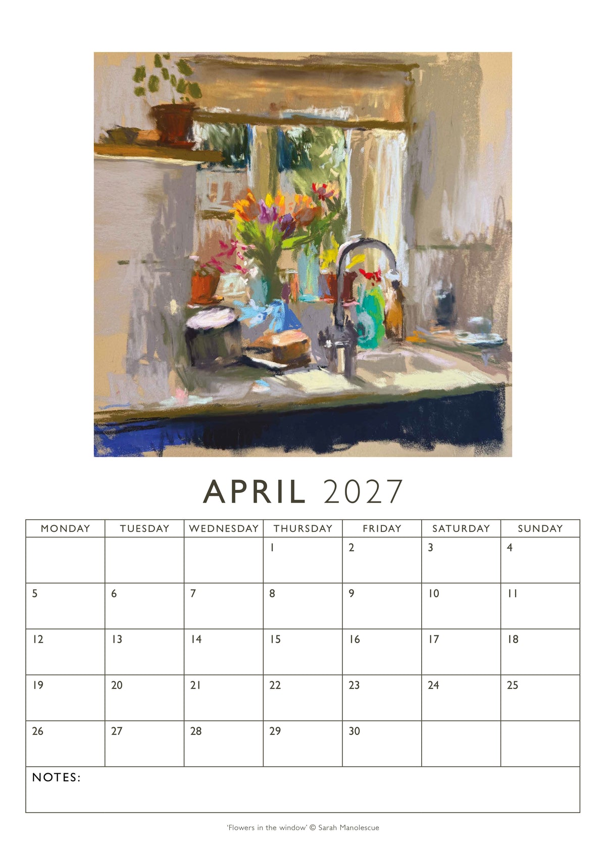 2027 A3 wall calendar