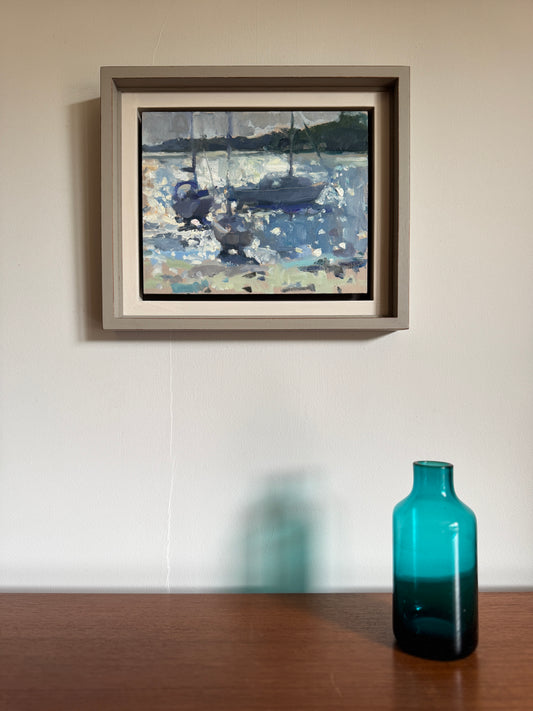 Low tide, jaunty boats