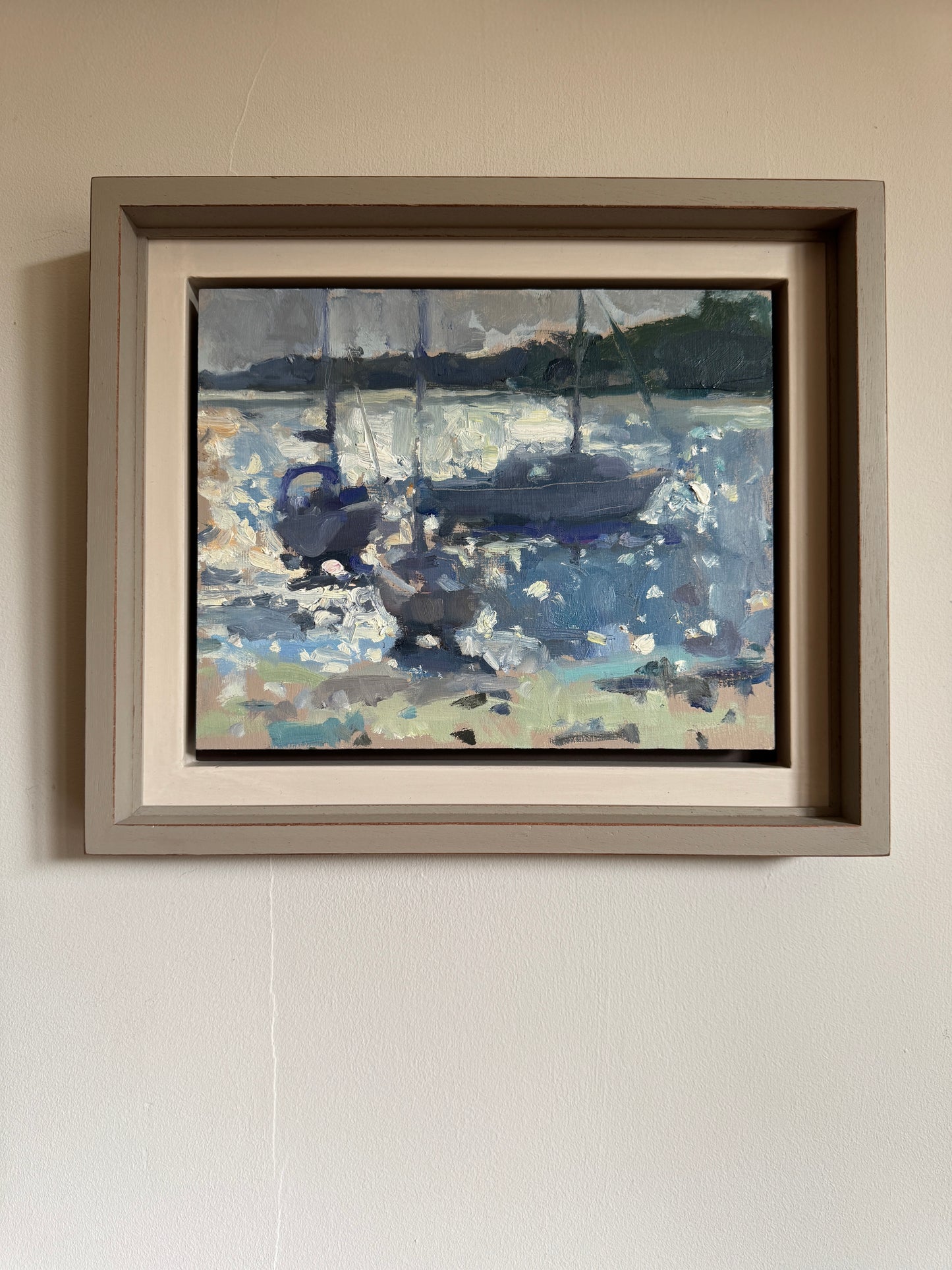 Low tide, jaunty boats