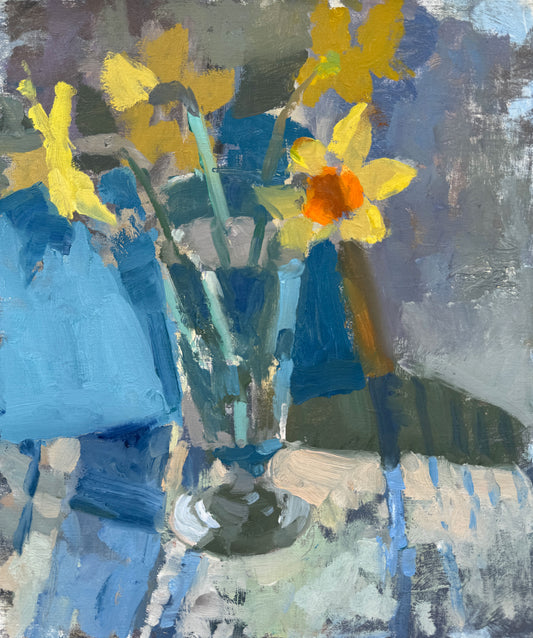 Narcissus in an antique glass