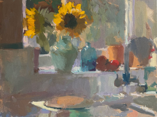 Sunflowers and tomatoes