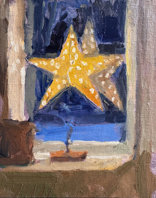 Day three: Christmas star at dusk