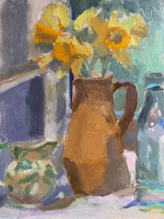 Daffodils in electric light