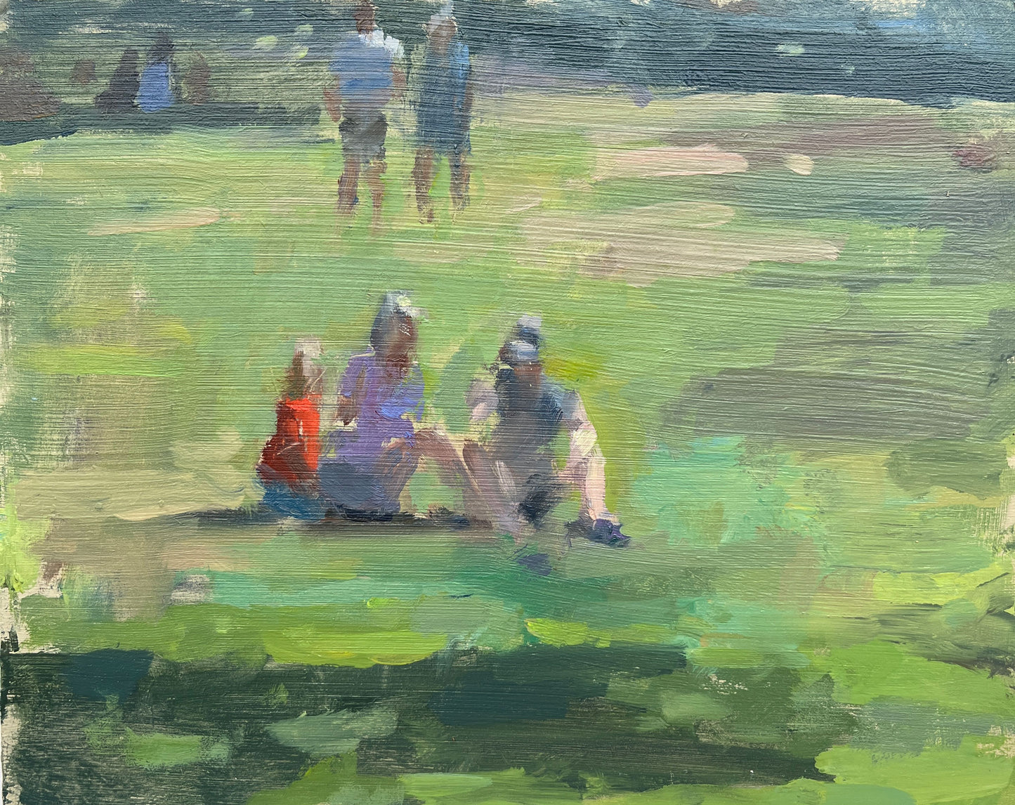 Picnickers by the Wey