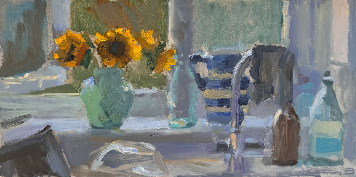Stripes and sunflowers I