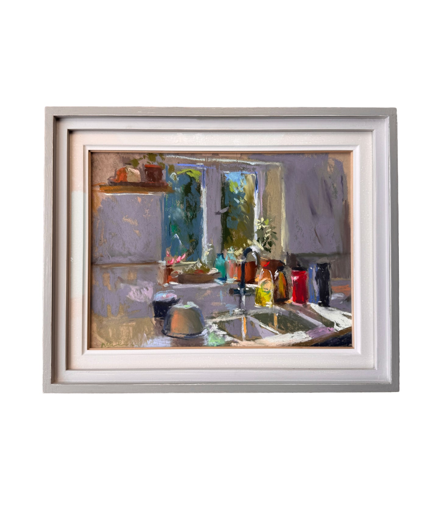 Cluttered kitchen sill